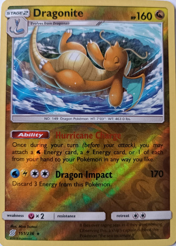 Pokémon Tcg Dragonite 151/236 Reverse