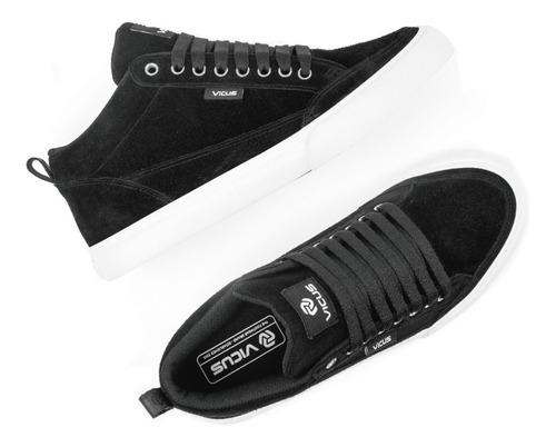 Imagen 5 de 7 de Zapatillas Botitas Vicus Rhino Hi Gamuza Negro