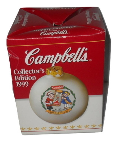 Ornamento Navideño Esfera Campbells 1999 Nuevo Milenio (Usado)