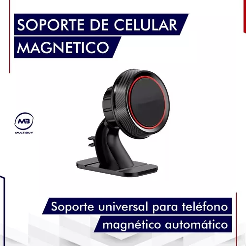 Soporte Magnético Porta Celular Con Iman Para Auto 360grados