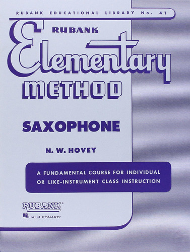 Livro: Método Elementar Rubank - Saxofone (biblioteca Educac