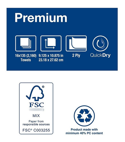 Tork Premium Mb578 Soft Xpress Papel Multifold Toalla De Man