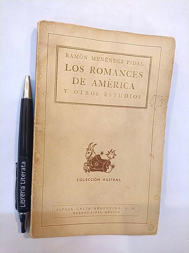 Los Romances De América Y Otros Estudios Ramón Menendez Pida