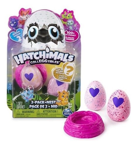 Kit Hatchimals X2 Huevos Juguetes Sorpresa + Nido - El Rey