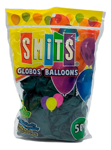 Globos Smits #9 C/50 Estandar Colores Smi1x1 Color Verde