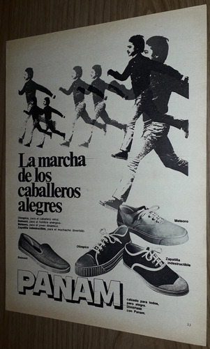 P27 Clipping Antigua Publicidad Zapatillas Panam Año 1969 (Usado)