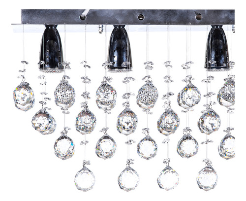 Candil Colgante Gamalux Williams Krystal Texas De 4 Luces