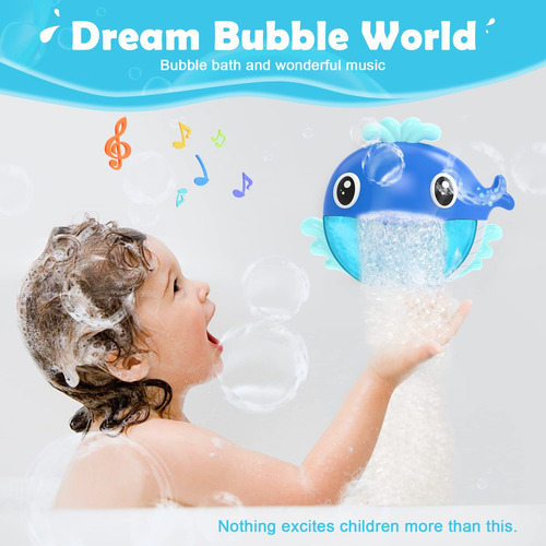 Máquina Burbujas Baño Ballena, Juguetes Hora Baño Niños Color