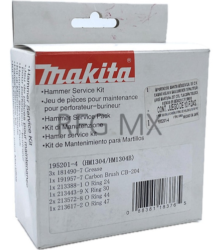 Kit De Mantenimiento Para Martillo Hm1304 Hm1304b Makita