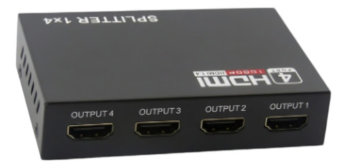 Spliter Hdmi 1 X 4 Salidas Con Trafo , Full Hd 1080 En Caja