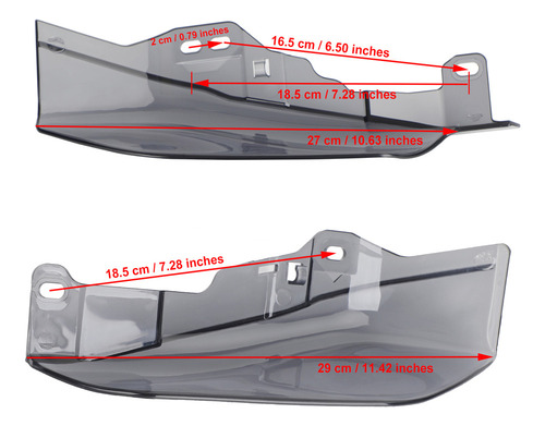 Mt1 2 Defletores De Calor De Ar Para Harley Street Glide