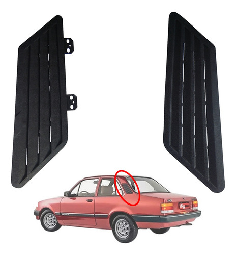 Portinhola Grade Tanque Chevette Acabamento Coluna - Par