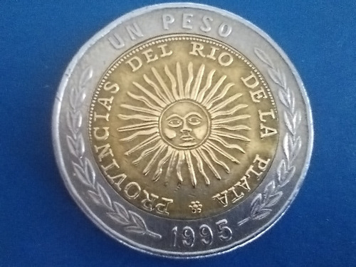 1995 Moneda 1 Un Peso Argentina Monedas De 1 Peso Año 1995