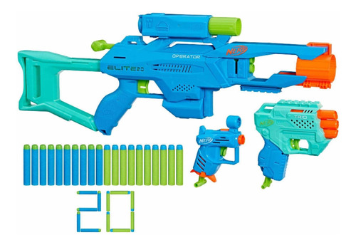 Nerf Elite 2.0 Tactical Pack - Paquete De 3 Lanzadores