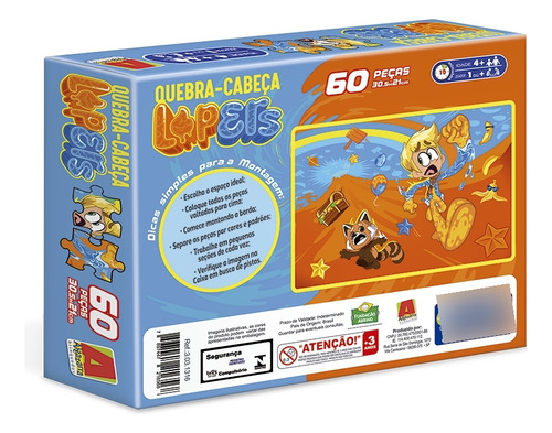 Quebra-cabeça Do Lopers 60 Peças Minecraft Original