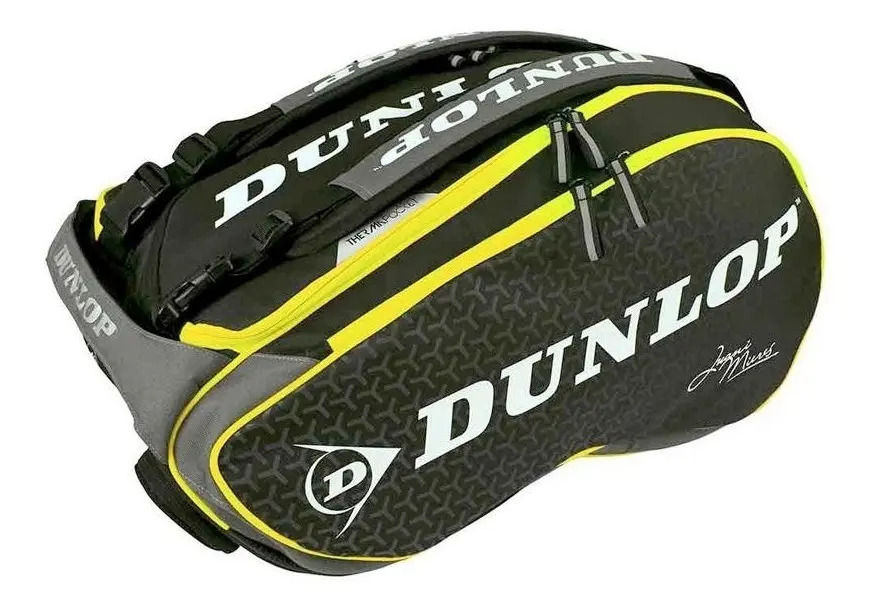 Bolso Paletero Dunlop Elite Padel Mochila Porta Paletas Color Negro/Amarillo