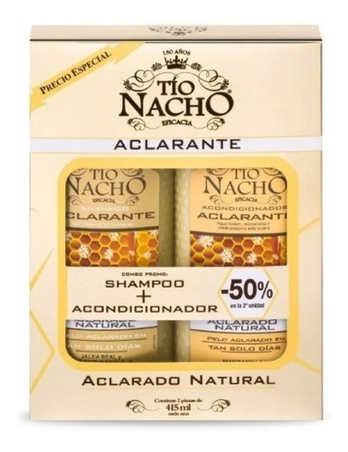 Tio Nacho Shampoo + Acondicionador 415ml Aclarante 50% Dto