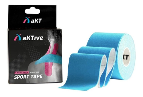 Bandagem Elástica Aktive Sport Fita Kinésio - Aktive Tape Cor Azul