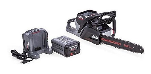 Motosierra Powerworks 60v Sin Escobillas De 16 Pulgadas, Bat