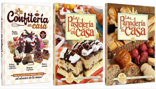 Oferta: 3 Libros Panadería Pastelería Y Confitería En Casa 