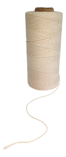 Hilo Pizzero 100% Algodón 1mm Paq X 7 Bobinas 250 Gramos C/u 3 Hebras Crudo Natural