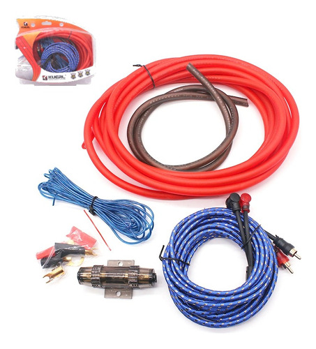 Kit Cables Para Amplificador Y Subwoofer Auto 2000w / Karvas