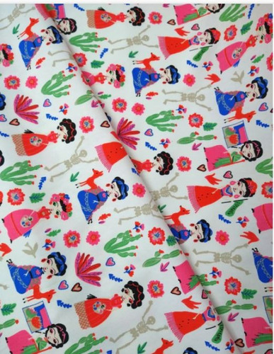 Tela Gabardina Lona Pack X4 Cortes Estampados 70cmx40cm Pack Nro.3 Estampados