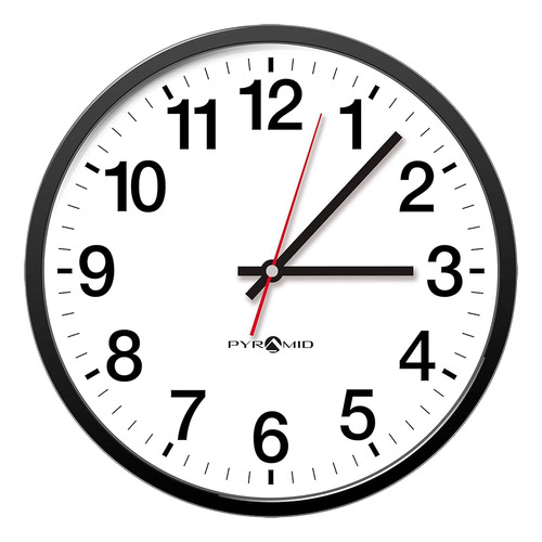 Pyramid Time Systems Reloj De Pared Analógico - 12 Hour Face