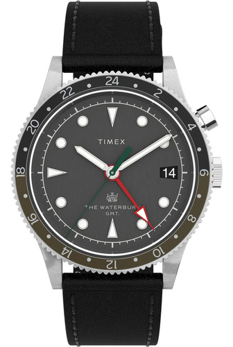 Timex Waterbury Traditional Gmt De 1.535 in, Negro/tono Pl