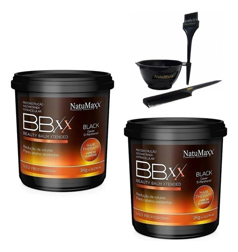 Natumaxx 02 Bbxx Beauty Balm Xtended Black 1kg + Kit Tintura