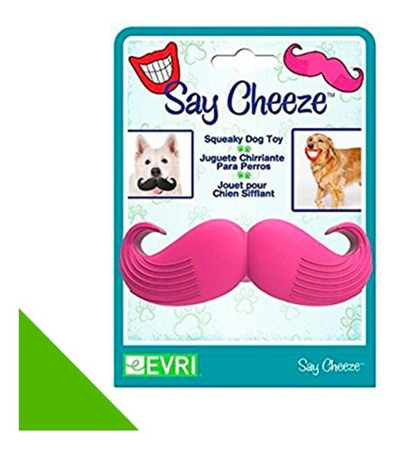 Chupete Mordedor Juguete Bigote Rosa Para Perros Chupo