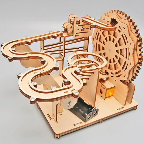 Diy Marble Run Eléctrico 3d Rompecabezas De Madera Juego De