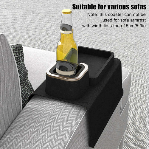 Soporte Para Taza De Sofá, Bandeja Para Brazos De Sofá, Cuer