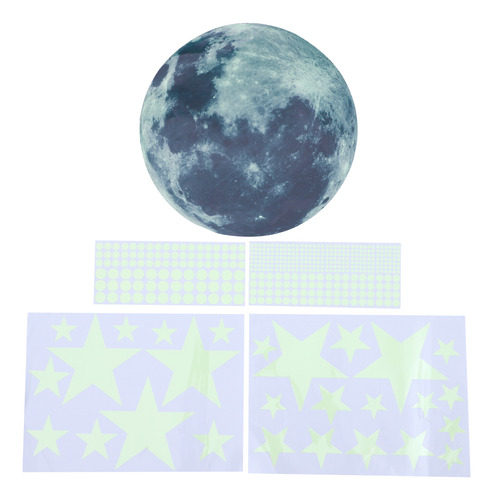 Adhesivo De Pared Brillante Para Habitación Infantil Lunar G