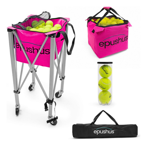 Epushus Pro Tennis Ball Hopper Holds 165 Tennis Balls - Heav