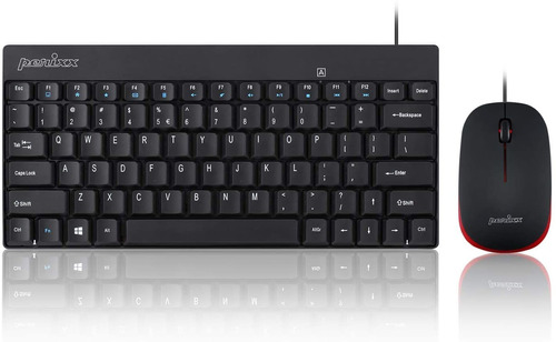 Mini Teclado Y Mouse Con Cable Usb | Negro / Perixx / Com...