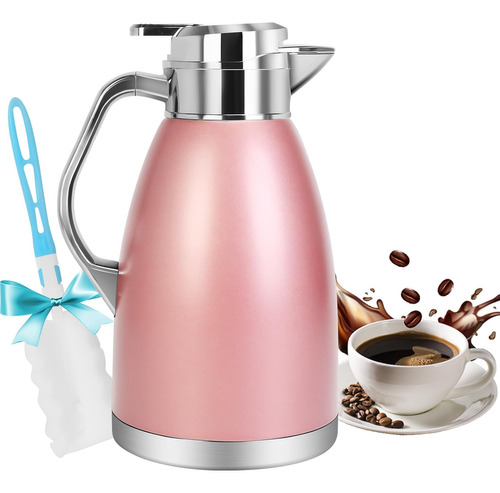 Cafetera Térmica De 61 Onzas, 1.8l Termo De Acero Inox...