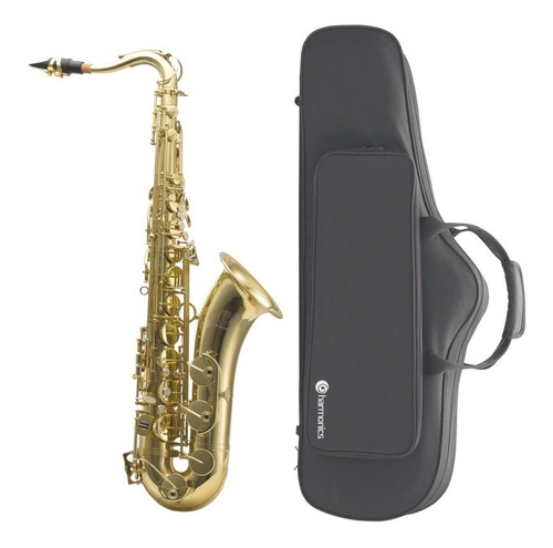 Saxofone Tenor Bb (si Bemol) Harmonics Laqueado + Case Luxo