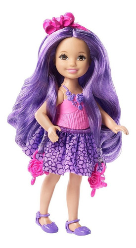 Boneca Barbie® Chelsea Reino Dos Penteados Mágicos Roxa