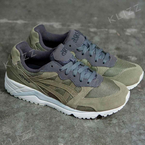 Tênis Asics Tiger Gel Lique Oliva Corrida Casual Original