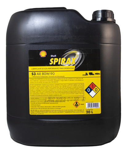Óleo De Diferencial Shell S3 Ax 80w90 - Balde 20l