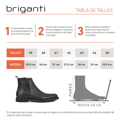 Bota Hombre Cuero Botineta Zapato Borcego Cierre Briganti