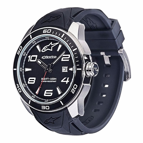 Relógio Alpinestars Masculino Tech 3h Inox Pulseira Silicone