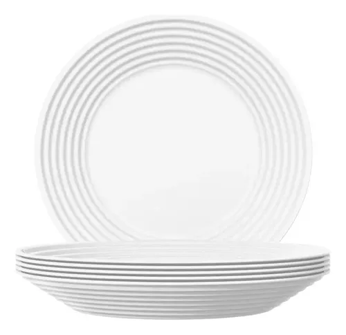 comprar Jogo 4 Pratos Fundo Opaline Branco Para Sopas 23cm - Saturno