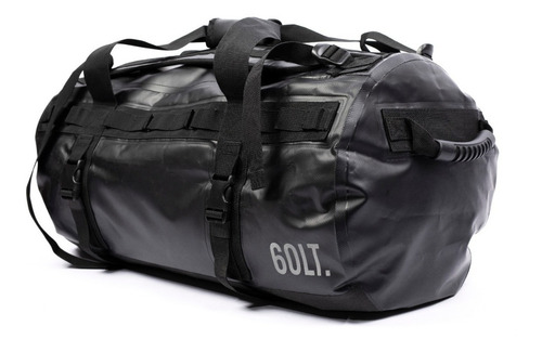 Bolso Mochila 60 Lts Impermeable Camping Trekking - Drysafe Color Negro