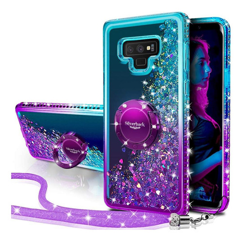 Funda Silverback Para Galaxy Note 9, Carcasa Con Purpurina 9 Púrpura --galaxy Note 9.