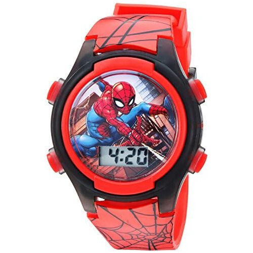 Reloj Digital De Cuarzo De Spiderman Niños De Marvel, ...