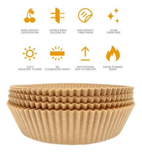 Forro De Papel Desechable Air Fryer, Papel Pergamino Antiadh