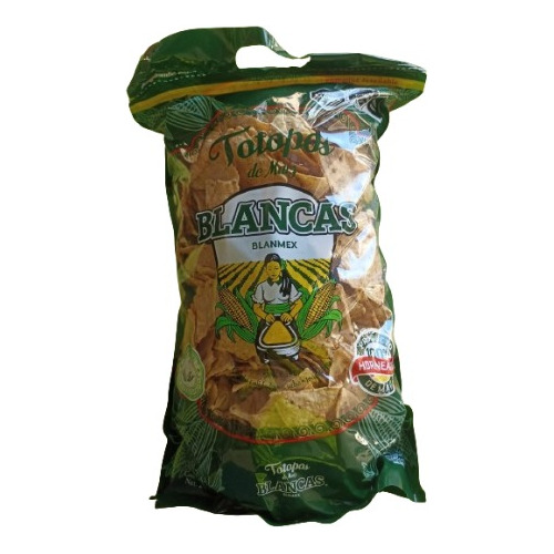 Totopo Triangular De Maíz Blancas Resellable 3 Bolsas De 1kg