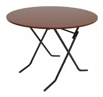 Comprar Mesa De Comedor Plegable Redonda 1 Metro De Diametro - Base De Caño Y Tapa De Melamina - Directo De Fabrica